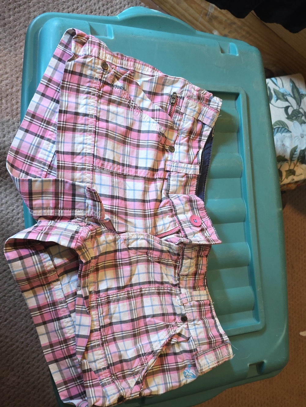 American Eagle Outfitters Pink Plaid Cotton Pajama Shorts